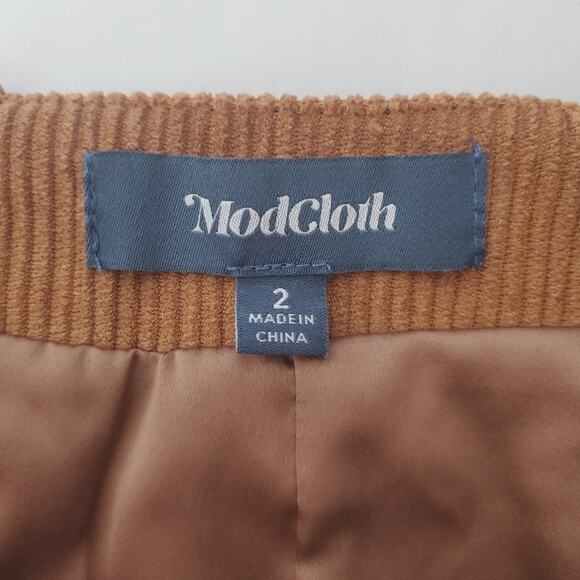 ModCloth | Corduroy Pleated Flare Skirt Retro and Neutral - Picture 7 of 8